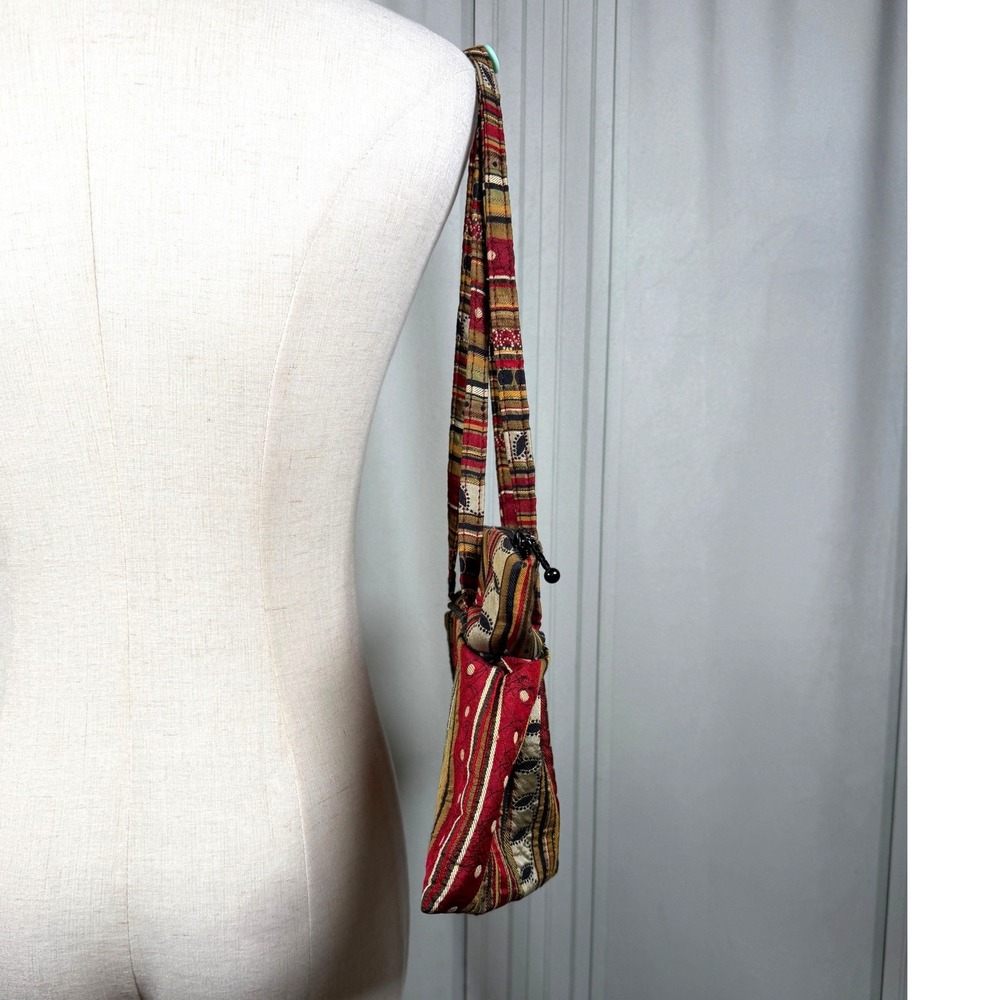 Vintage Maruca Y2K Silky Woven Boho Shoulder Bag - Picture 5 of 12